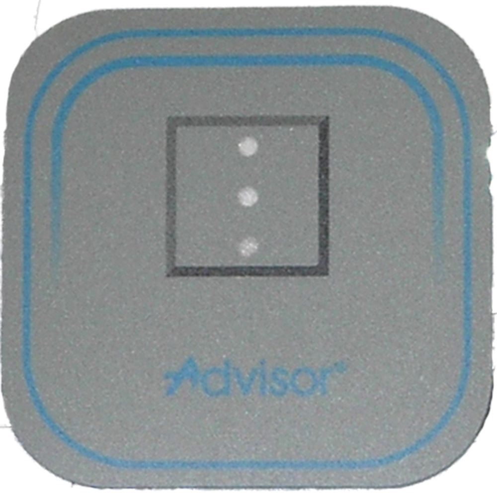 Folien für SP9300-Serie / SmartProx, grau, blaue Akzente, quadratisch, Frontansicht