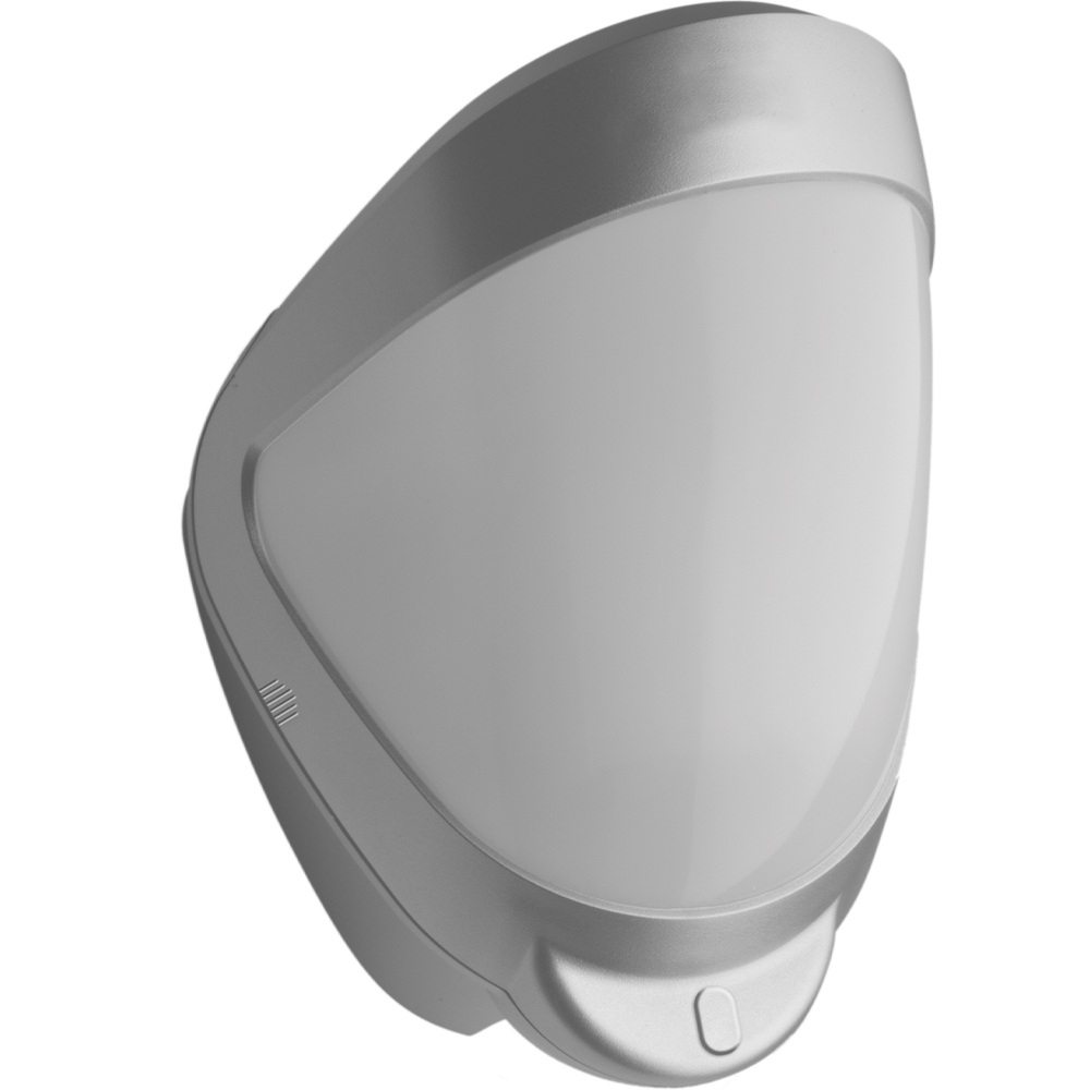 Dual-PIR/PIR/MW-Bewegungsmelder, 30m/70°, Grad 3, IP55, außen, weiß