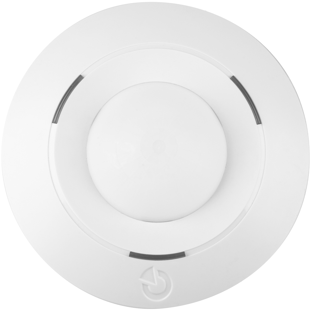Jablotron BUS-PIR-Decken-Bewegungsmelder 360°, runde Bauform, weiß, Draufsicht