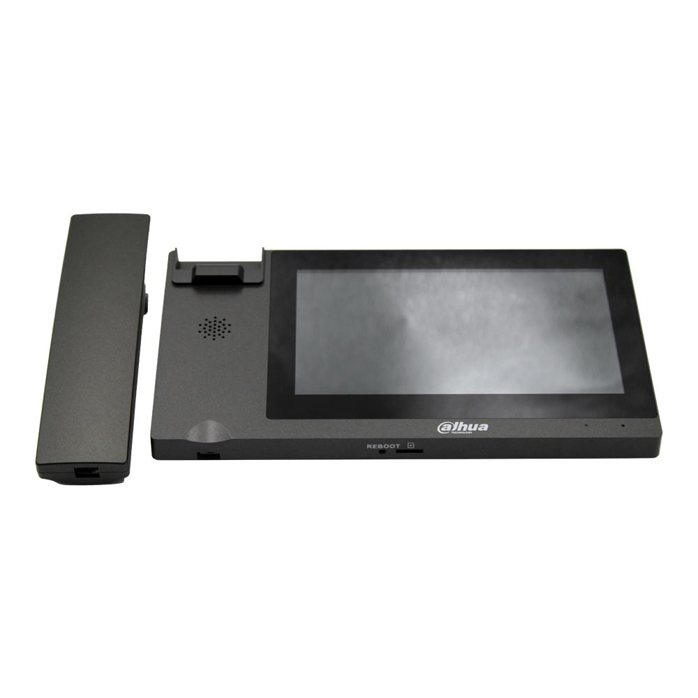 Innenmonitor mit Hörer, 7" LCD Monitor, 6x Alarm, 1x Alarm out,-2