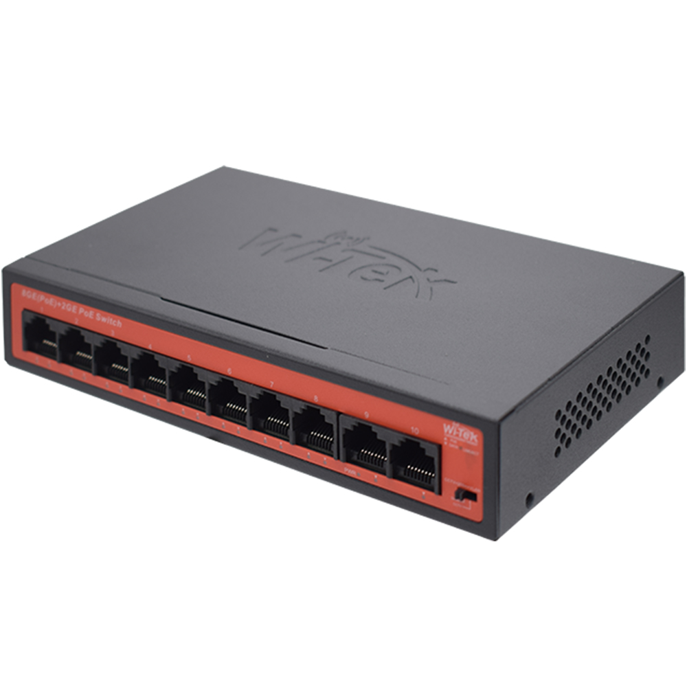 Witek PoE-Switch, 10 Ports, 8 Ports PoE, 250 m, Desktop-4
