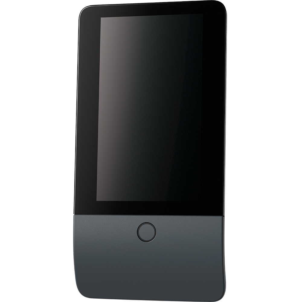 Jablotron 5" Funk-Touchbedienteil NATUS, anthrazit, schräge Frontansicht