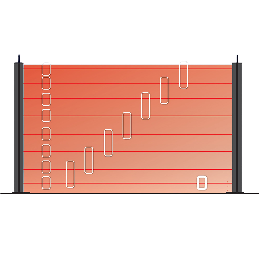 Aritech Lichtschrankenpaar, 50 m Reichweite, 4-Strahlen, mit Heizung, IP44, schwarz