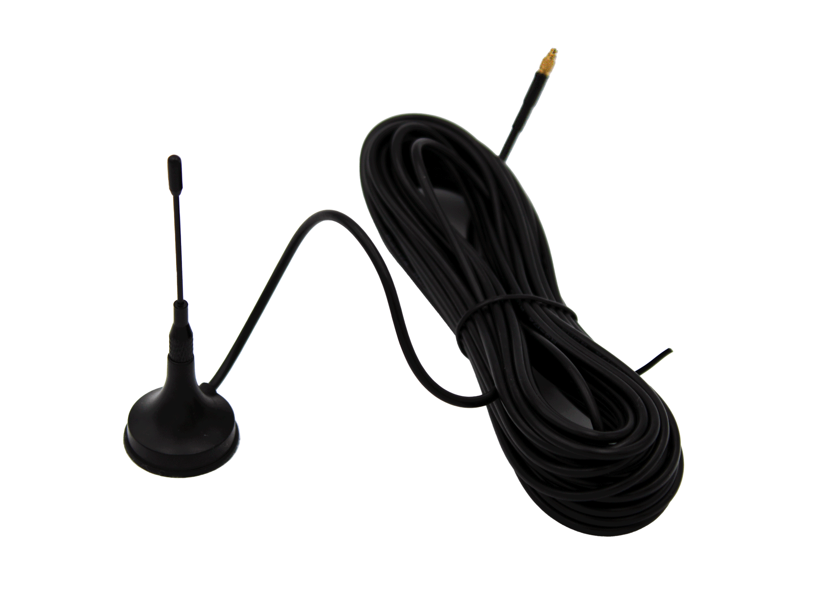 GSM-Antenne mit Magnetfuß und langem Anschlusskabel, geeignet zur Signalverstärkung bei Alarm- und Kommunikationssystemen