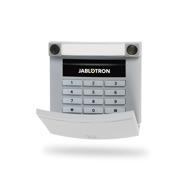 Funk-Bedienteil mit Tastatur und Leser, grau