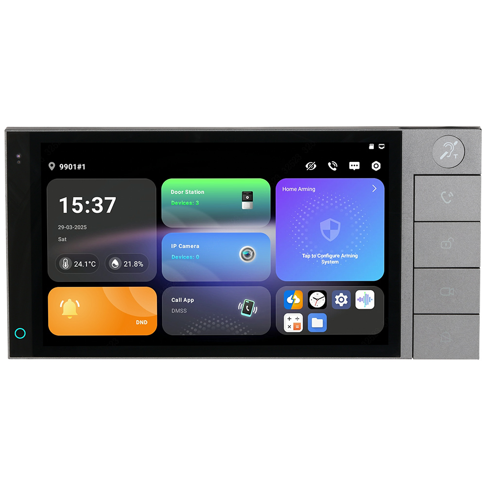 7" 2-Draht-IP-Monitor, Touch-Screen, Tasten, grau