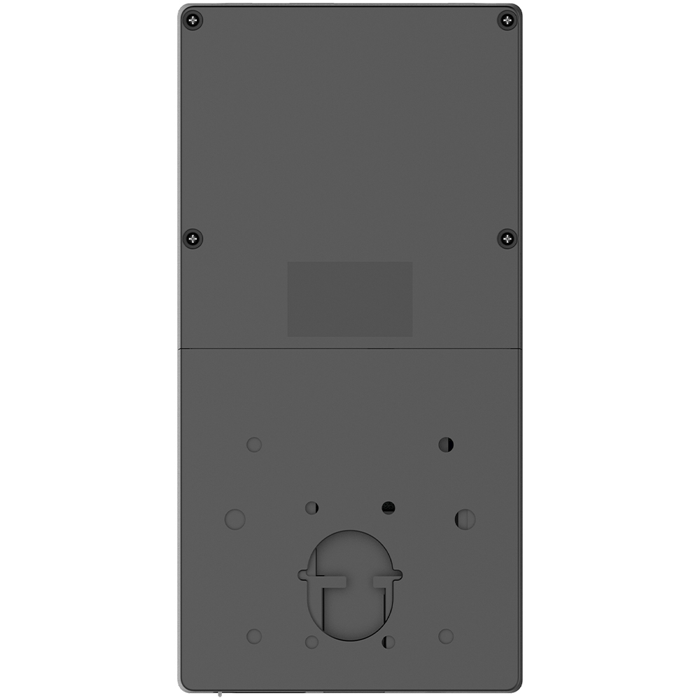 Rückseite, Batteriedeckel, graues Panel, Schraubenlöcher, runder Ausschnitt
