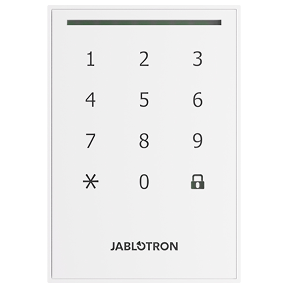 Jablotron BUS-Codetastatur mit RFID- und MIFARE-Leser, Outdoor, weiß
