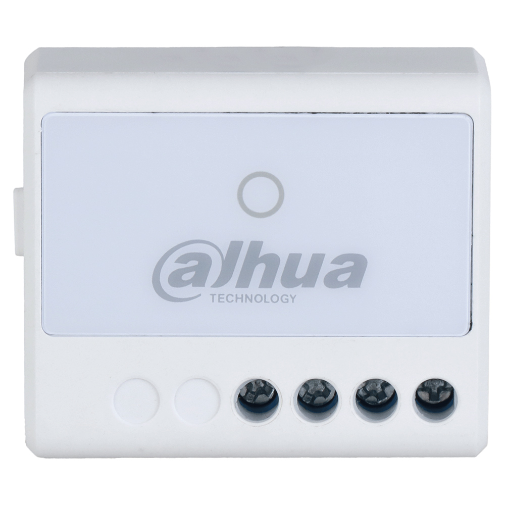 Dahua Funk-Wandschalter 868–868,6 MHz mit NO/NC-Relaisausgang, weißes Gehäuse, Frontansicht.