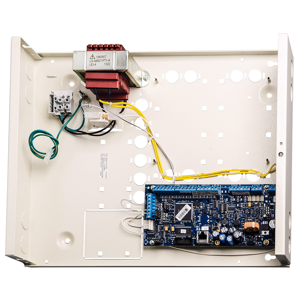 ATS Advanced Alarmzentrale im mittleren Metallgehäuse, geöffnet, 8–128 Meldergruppen, 8 Bereiche, VdS Klasse C