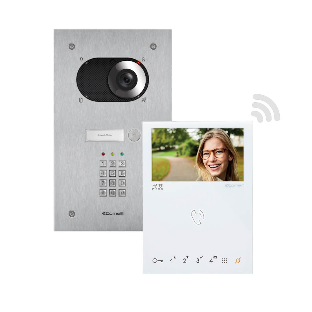 Comelit Einfamilienhauskit Switch, Keypad, Monitor Mini HF W