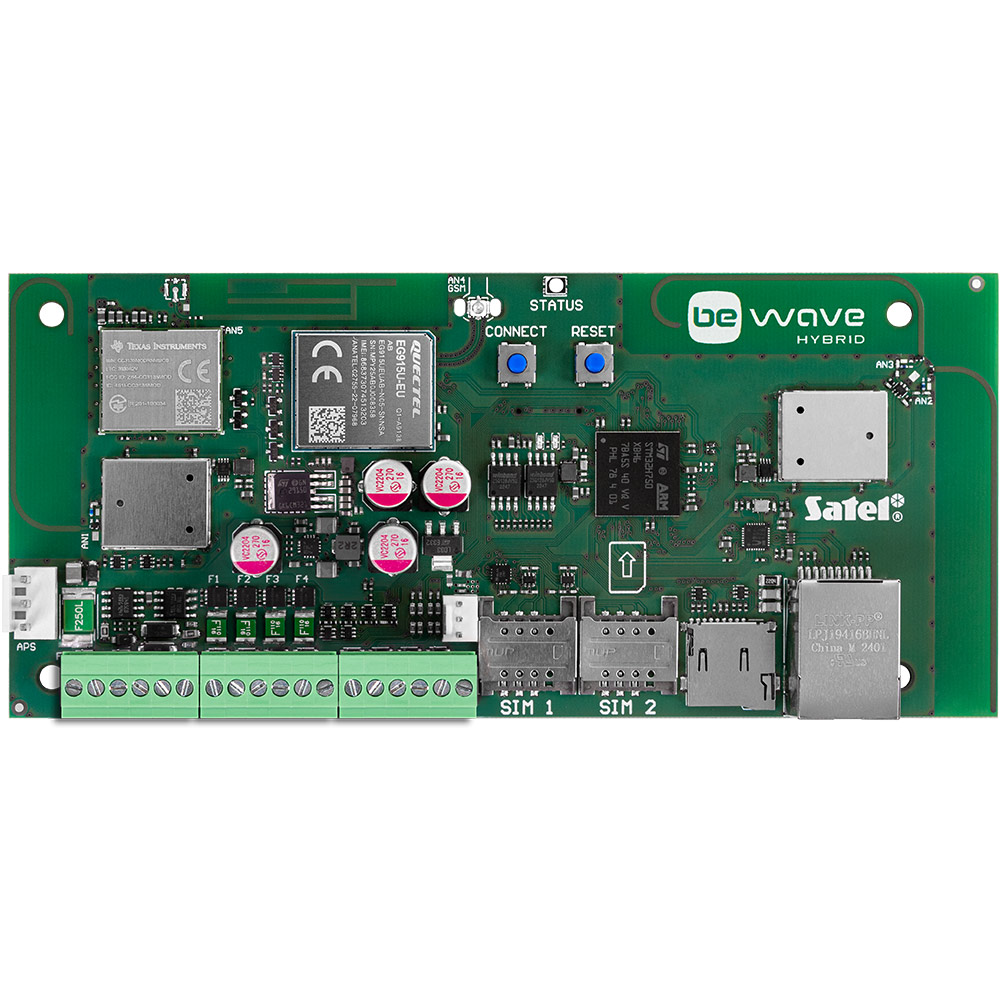 Sitzungskarte, Schnittstelle, SIM1 SIM2, Ethernet, Satel Be Wave Hybrid