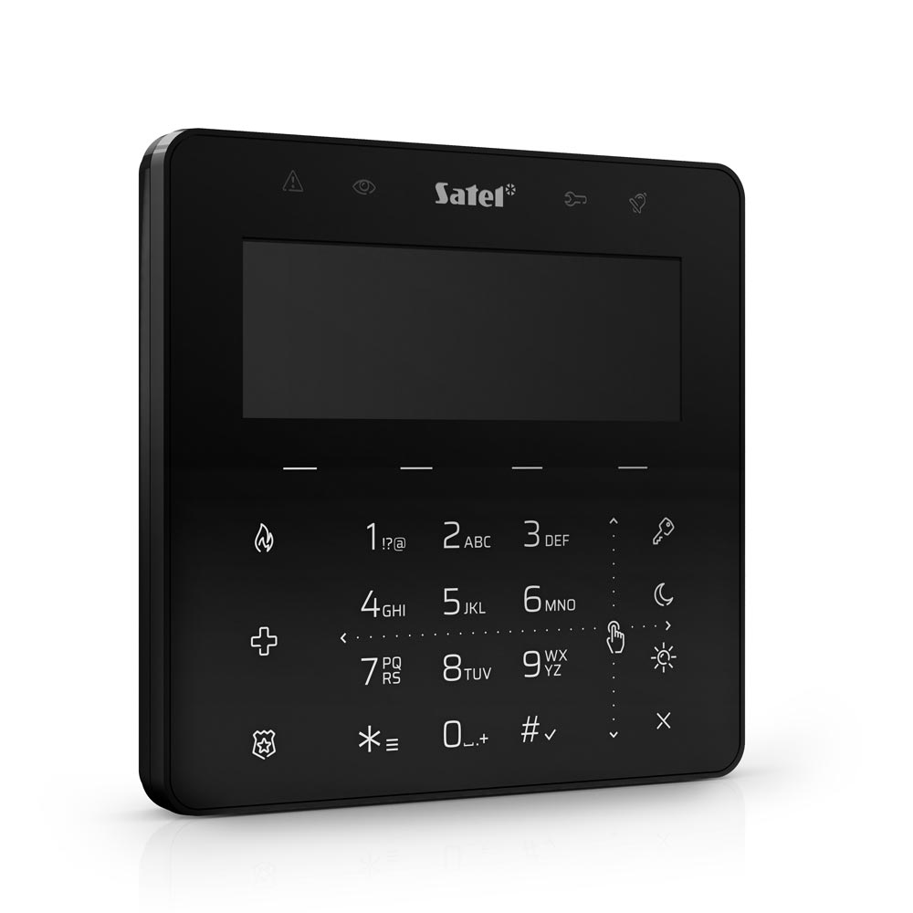Satel Bedienteil schwarz mit Display, Touch-Tastatur-1