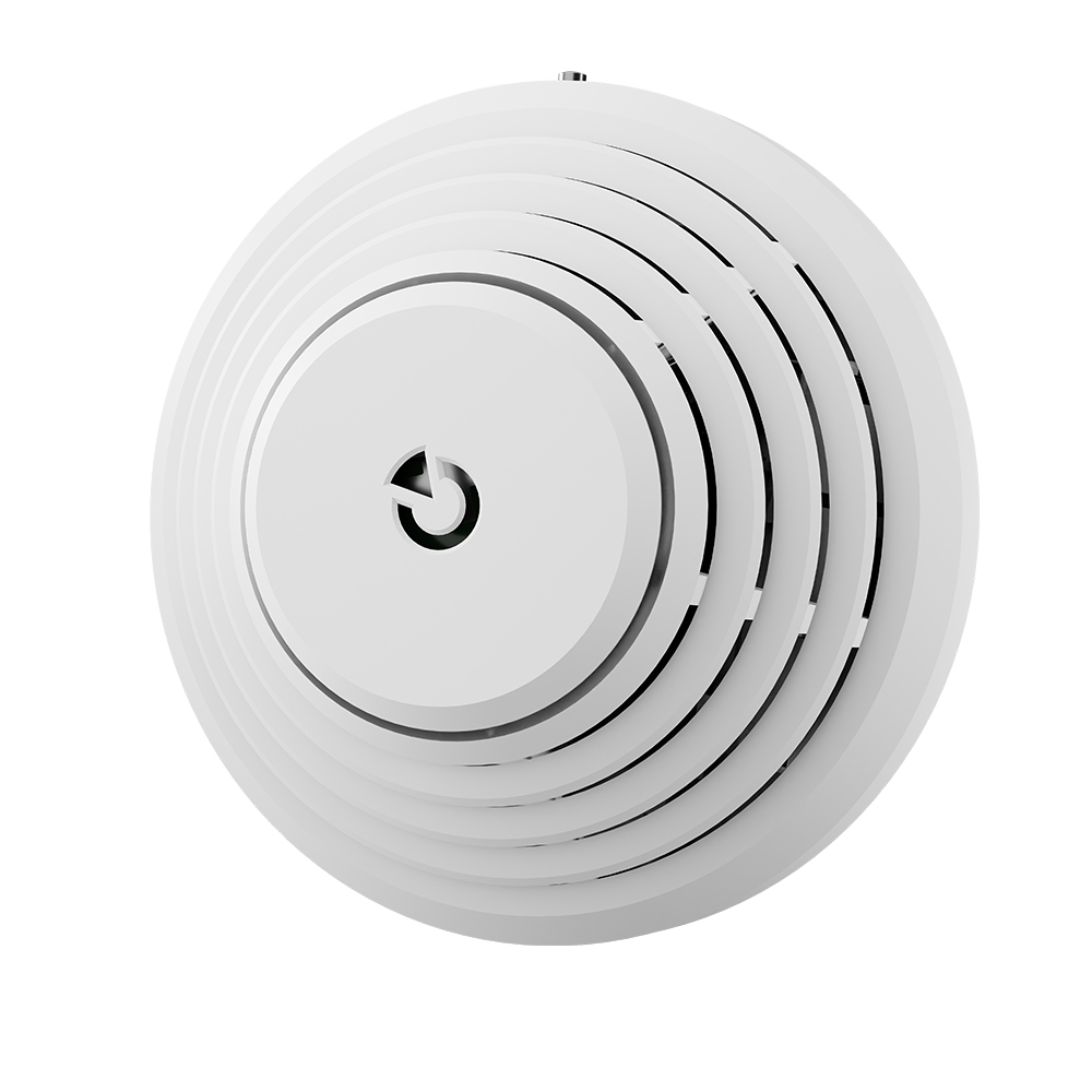 JA-151ST Jablotron Funk-Brandmelder, Rauch und / oder Temperatur, weiß, schräge front ansicht