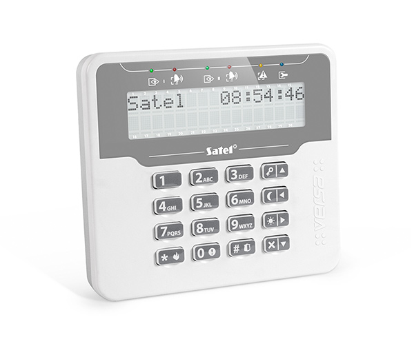 Satel Versa LCD Bedienteil, weiß-grau, VERSA-LCDM-WH