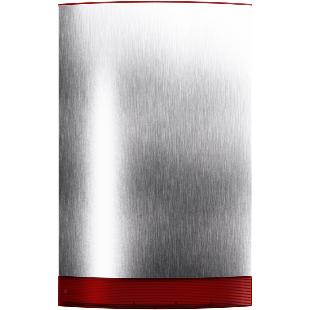 Haubenleuchte, Stahl, Wandleuchte, Rotabdeckung, Brushed-metal