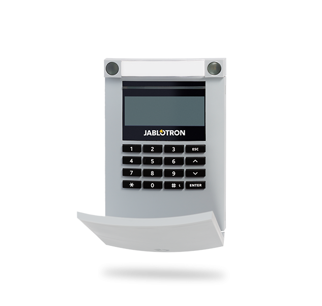JA-154E-GR Jablotron Funk-Bedienteil mit LCD-Display, Codetastatur und Leser, grau