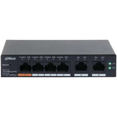 6 Port cloud managed switch mit 4PoE-Ports-3