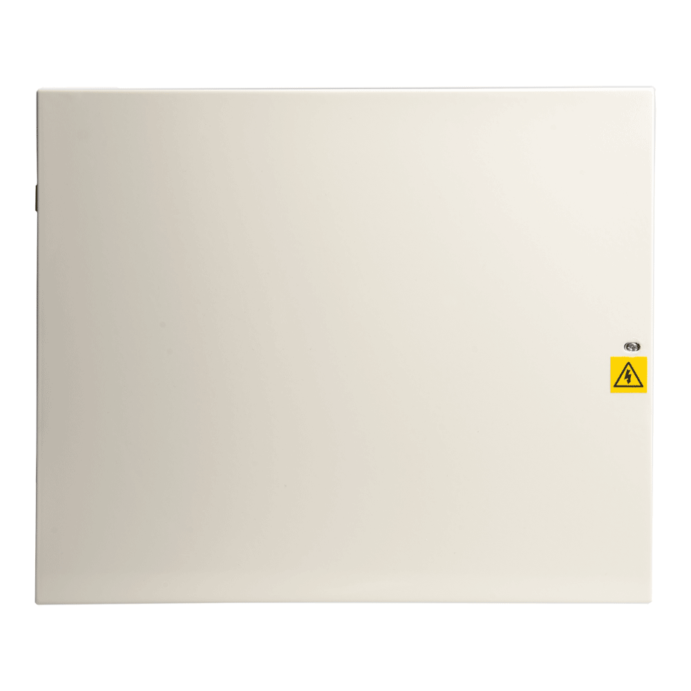 12V Netzteil mit 1,5 A im Metallgehäuse nach EN50131 Grad 2, Frontansicht