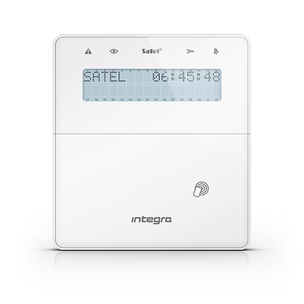 Satel Integra Bedienteil mit Leser, weiß, INT-KLFR-W