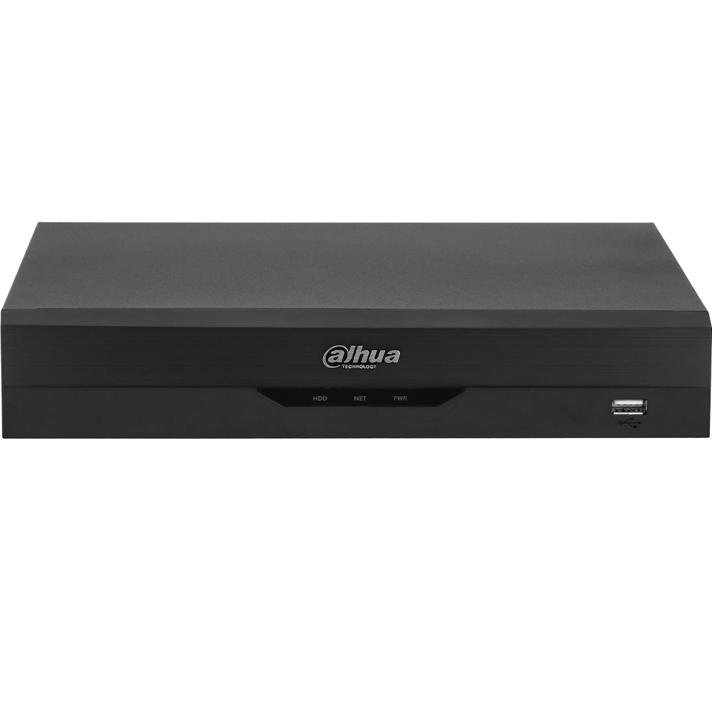 HD-CVI-Rekorder, 4 Kanäle, 8 Kanäle IP, 1x SATA à 16 TB, 1U, schwarz