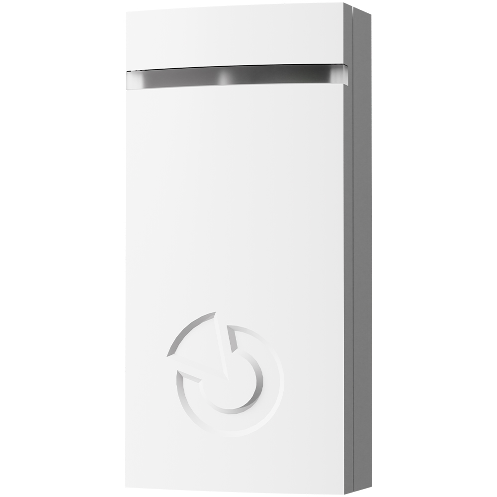 Jablotron BUS-Temperaturmelder mit LED-Statusanzeige, weißes Gehäuse, Frontansicht