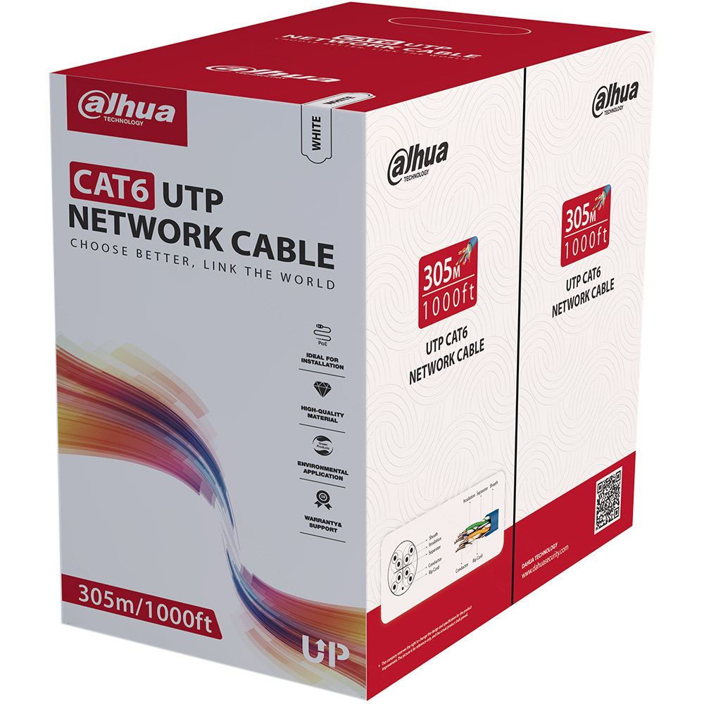 CAT6 UTP-Kabel, 305 m, weiß