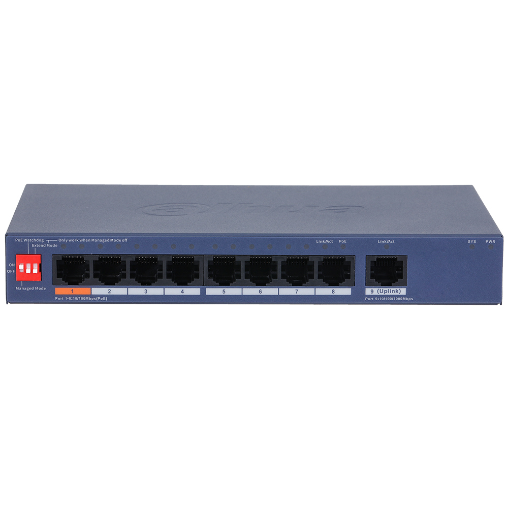PoE-Switch, 8-Port, RJ-45, Industrie, Stromversorgung Gerät