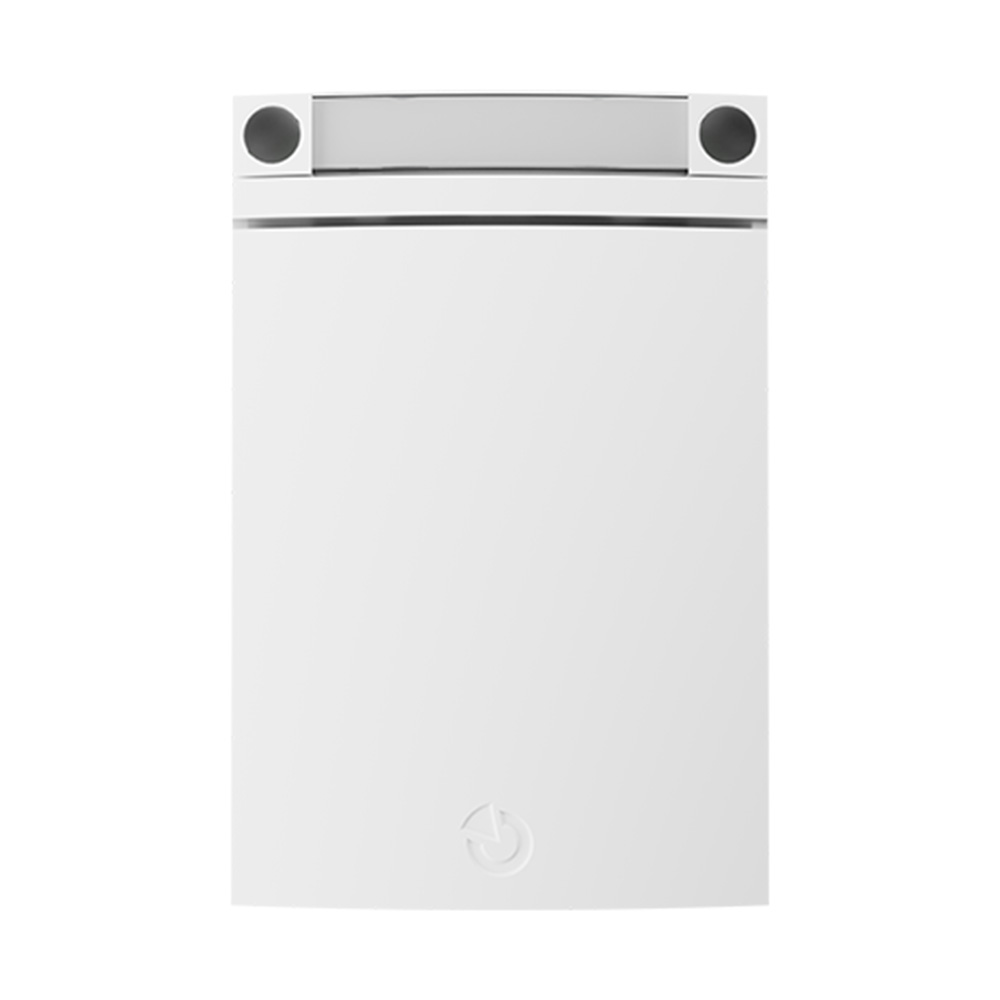 Funk-Bedienteil mit LCD-Display, Codetastatur und Leser, weiß, frontansicht