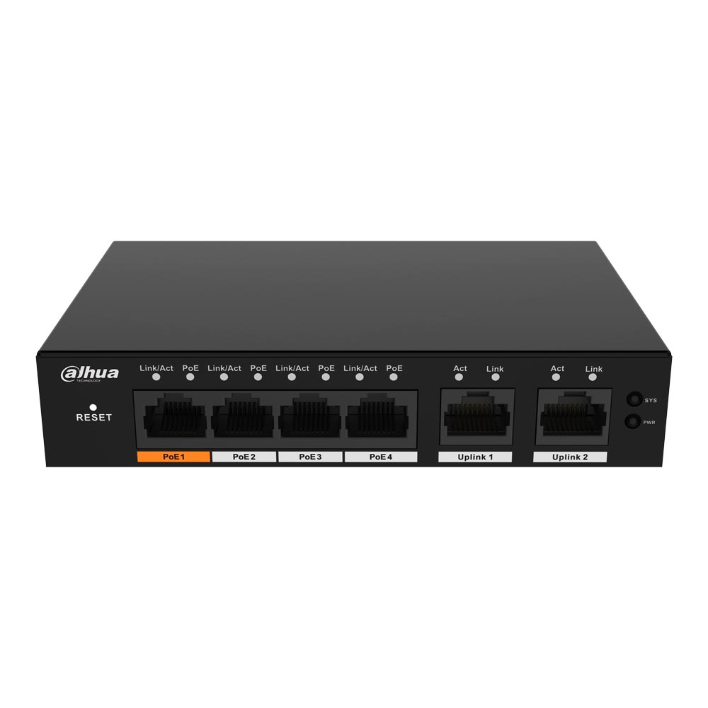 Dahua Switch, 6 Ports, 4 PoE, managed-1