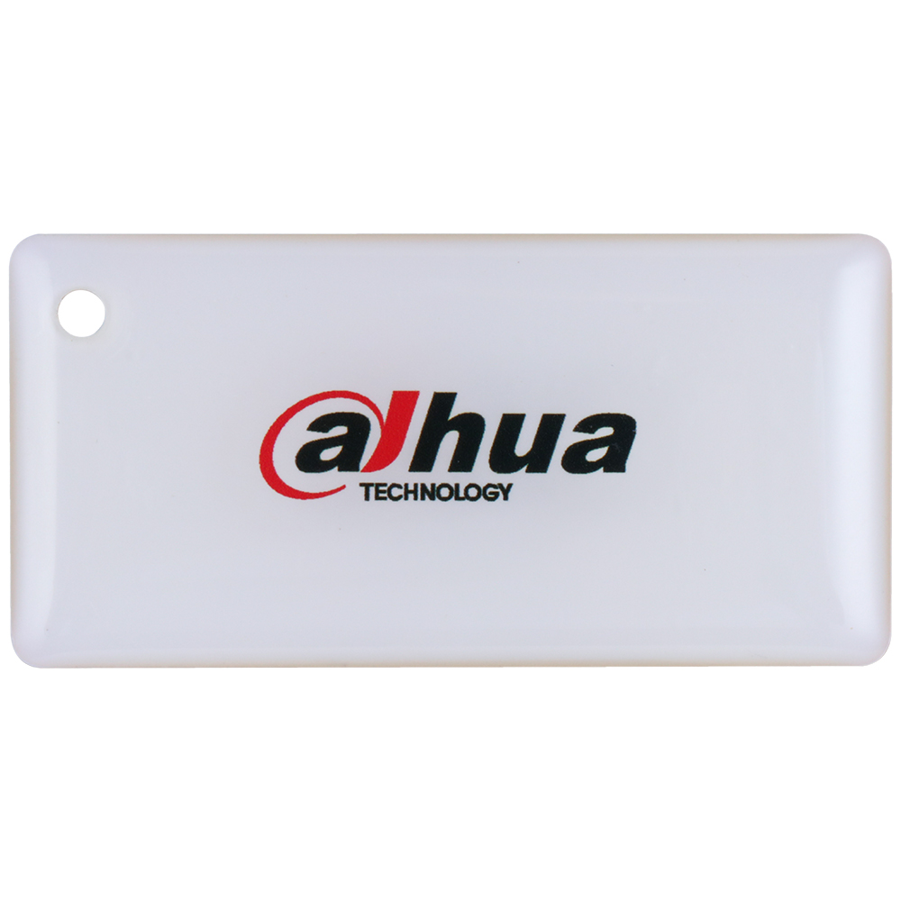 Weißer MIFARE-Schlüsselanhänger mit Dahua-Logo, 13,56 MHz, zur Zutrittskontrolle und Alarmbedienung