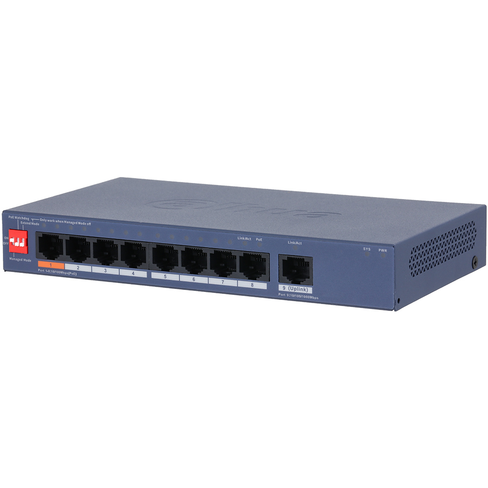 PoE Switch, 8 Port, Rackmount, RJ45, Ethernet