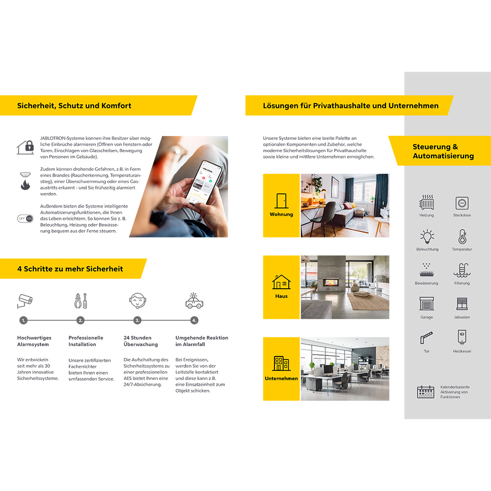 Jablotron Systeme Endkundenbroschüre, 8-seitig-4