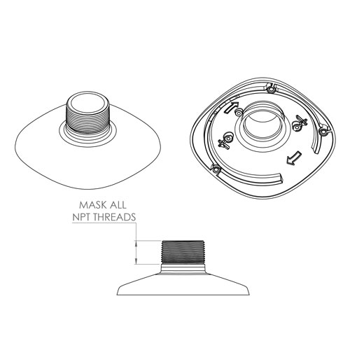 Avigilon NPT Adapter für H5A/H4A Dome-Kameras-1
